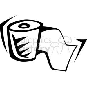 300x300 Royalty Free Cartoon Toilet Paper 146756 Vector Clip Art Image