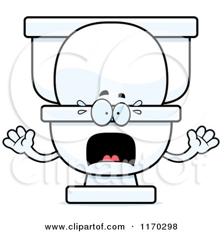 450x470 Cartoon Of A Screaming Toilet Mascot
