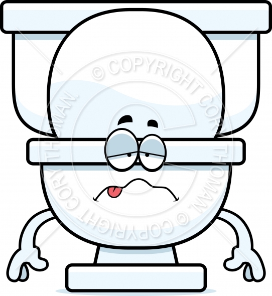 542x590 Sick Cartoon Toilet Vector And Royalty Free License