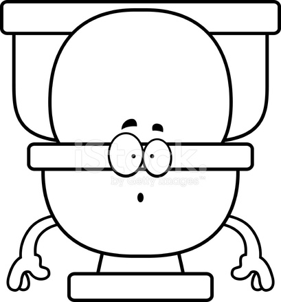 409x439 Surprised Cartoon Toilet Stock Vector