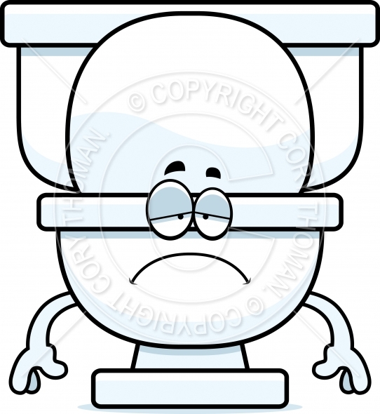542x590 Sad Cartoon Toilet Vector And Royalty Free License