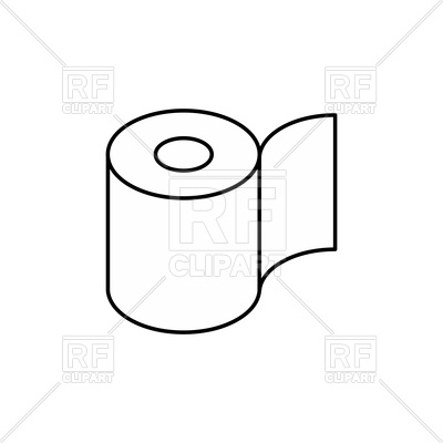 400x400 Toilet Paper Roll Icon Royalty Free Vector Clip Art Image