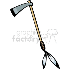 300x300 Royalty Free An Indian Tomahawk With Grey Feathers On The End