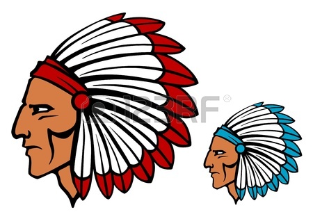 450x315 Vector Cartoon Clip Art Illustration Of An Apache Native American