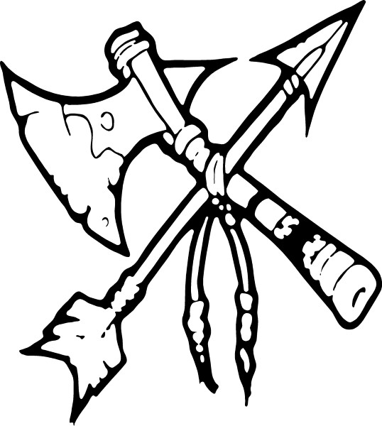 538x600 White Tomahawk Cut Clipart
