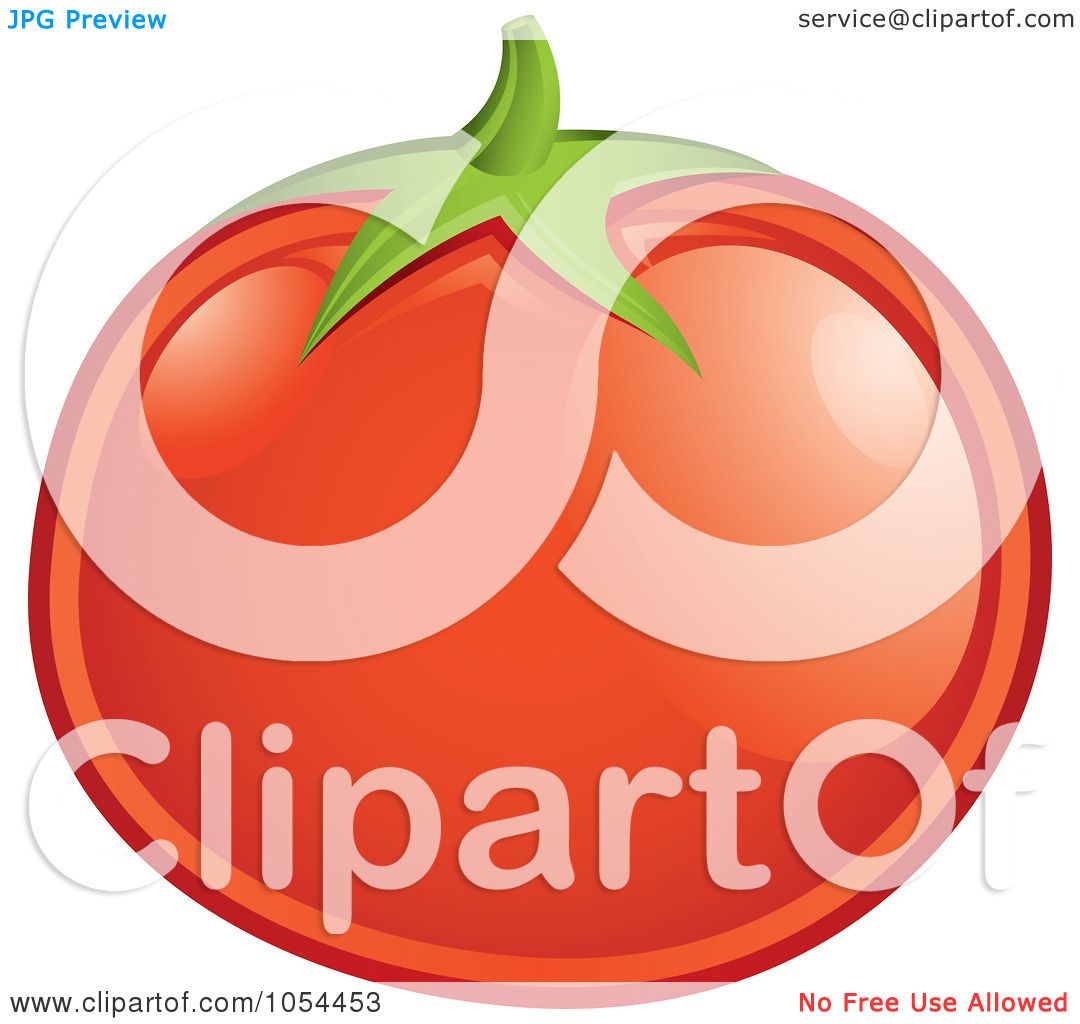 1080x1024 Royalty Free Vector Clip Art Illustration Of A Shiny Red Tomato By
