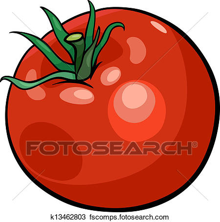 450x454 Clipart Of Tomato Vegetable Cartoon Illustration K13462803