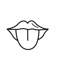 200x200 Tongue Clipart Outline