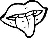 170x133 Clip Art Of Cartoon Mouth Sticking Out Tongue K34844708