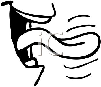 350x299 Picture Of A Mouth With A Tongue Sticking Out In A Vector Clip Art