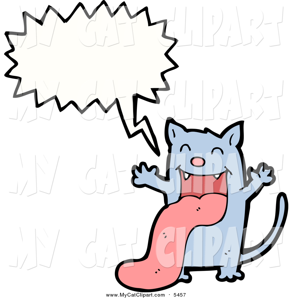 1024x1044 Clip Art Of A Talking Blue Cat Hanging His Tongue Out By