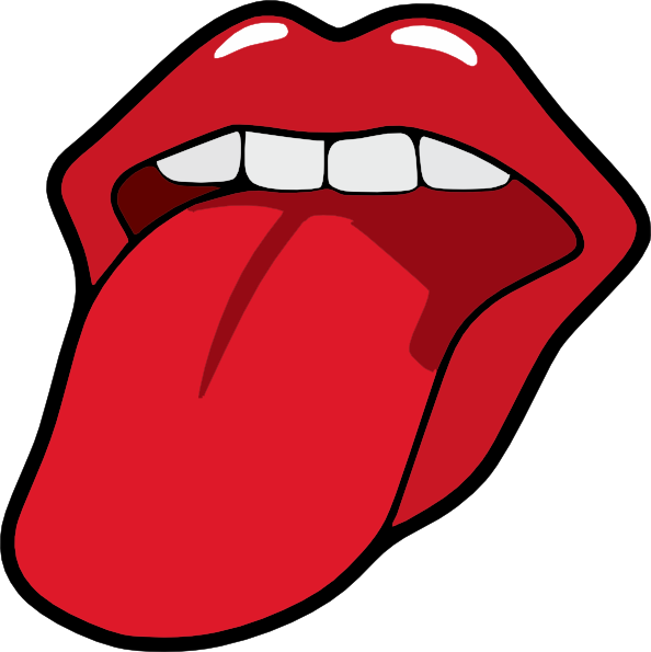 594x595 Tongue Clipart Black And White