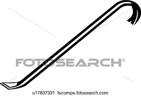 450x308 Clipart Of , Crowbar, Tool, U17837331