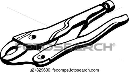 450x253 Clipart Of , Tool, Vise Grip, Pliers, U27829630
