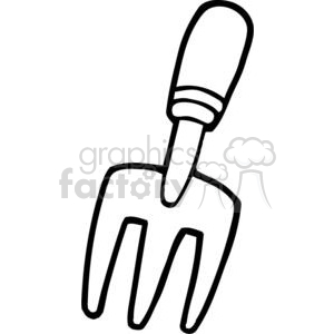 300x300 Royalty Free Black And White Garden Tool 379687 Vector Clip Art