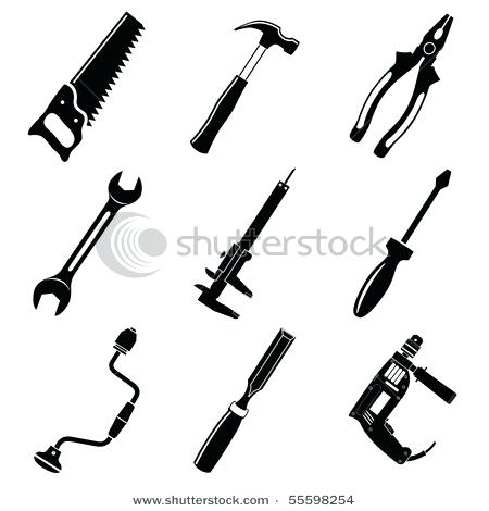 450x470 Tools Clipart Royalty Free Tools Illustration By Vector Tradition