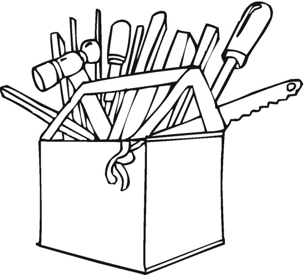 630x568 Tools Colouring Pages Clipart Panda