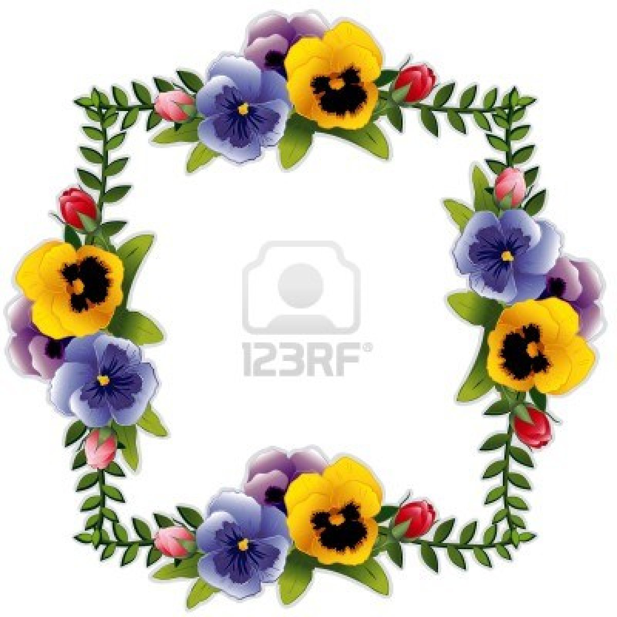 1200x1200 Pansy Clipart Border