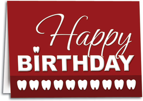 500x352 Birthday Tooth Border Folding Card Benco