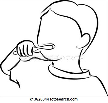 350x333 Man Brushing Teeth Clipart