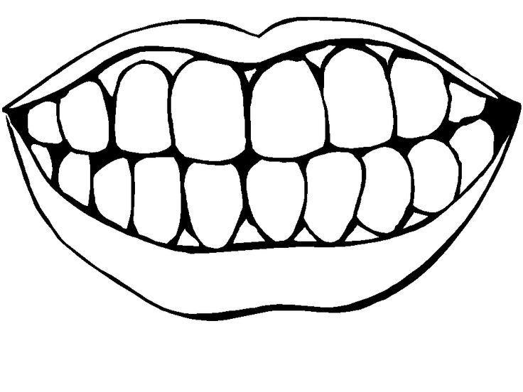 736x552 Teeth Clipart Black And White