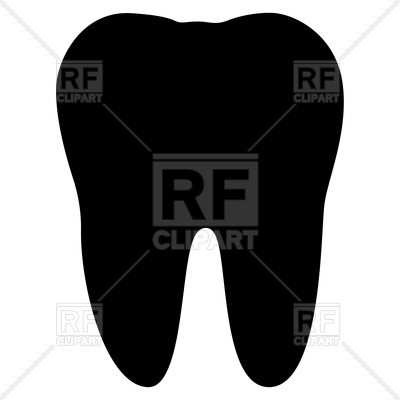 400x400 Tooth Silhouette Royalty Free Vector Clip Art Image