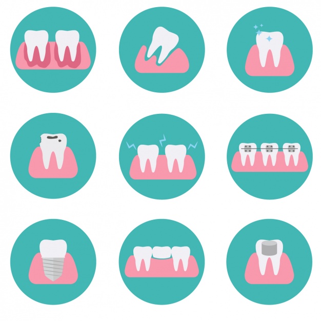 626x626 Tooth Icons Collection Vector Free Download