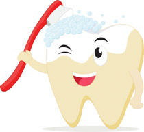 210x193 Brushing A Tooth Clipart