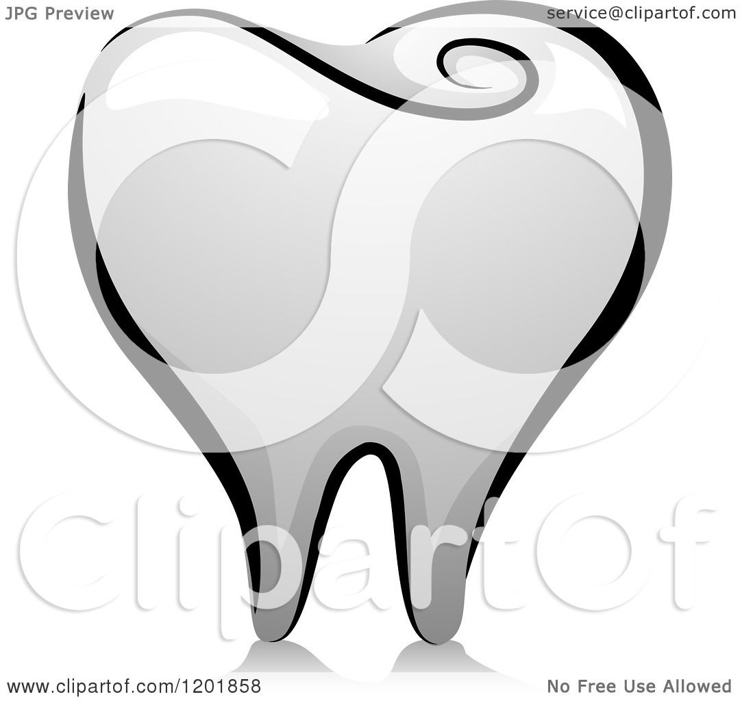 1080x1024 Clipart Of A Grayscale Tooth
