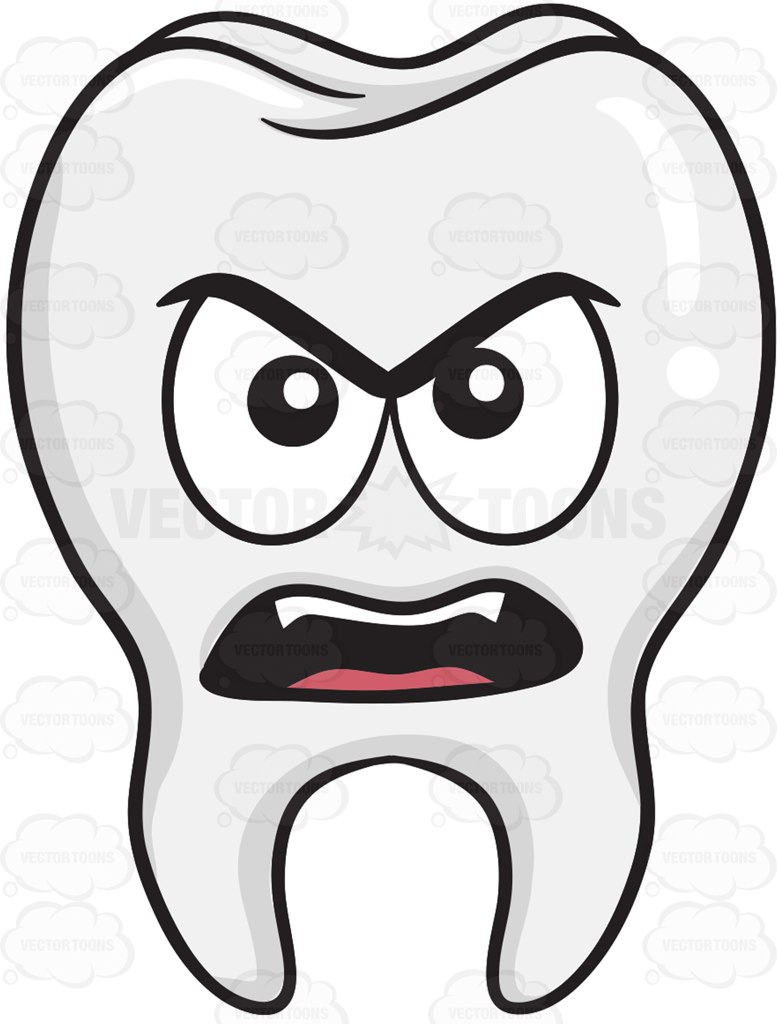 777x1024 Angry Tooth Vector Clipart And Teeth