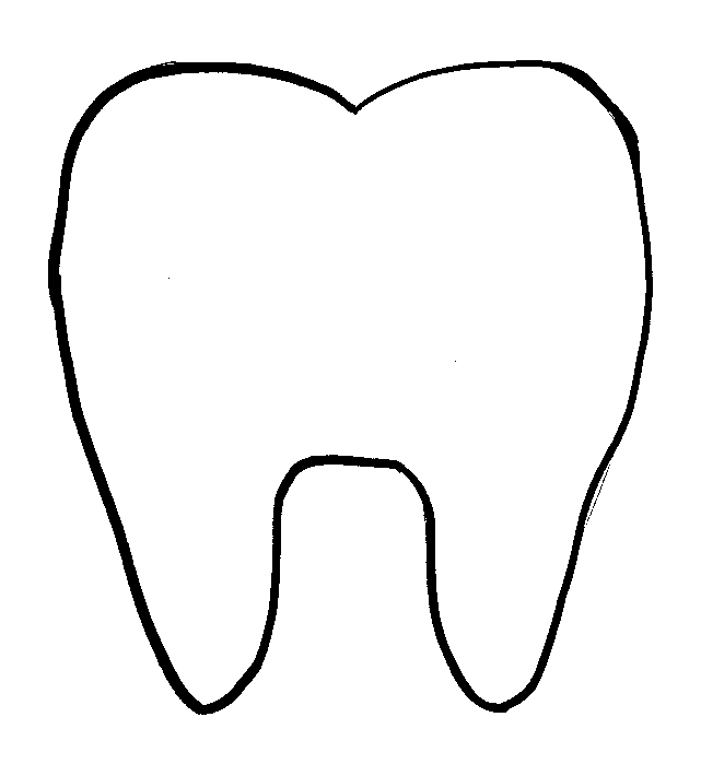 641x699 Tooth Coloring Page