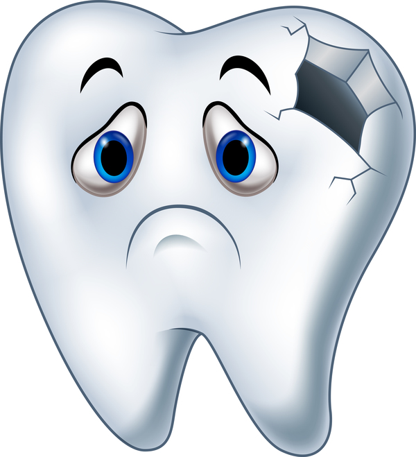 600x659 Free Cartoon Tooth Clipart