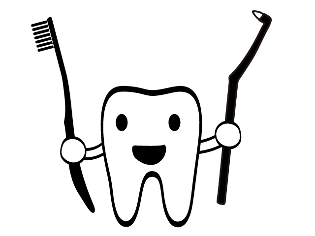 640x480 Tooth Character Toothbrush Small Tool Smile Clip Art