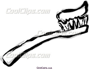 300x234 Toothbrush With Toothpaste Vector Clip Art