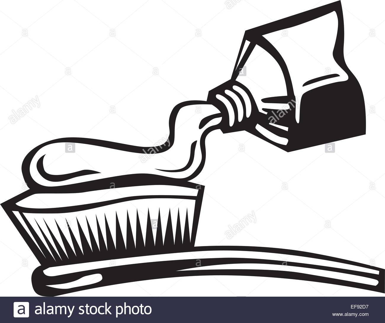 1300x1091 Toothpaste Being Put On A Toothbrush Stock Vector Art