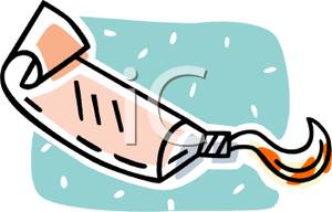 300x192 Squeezing Out Of A Tube Clip Art Image