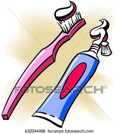 420x470 Clip Art Of Toothpaste K22044488