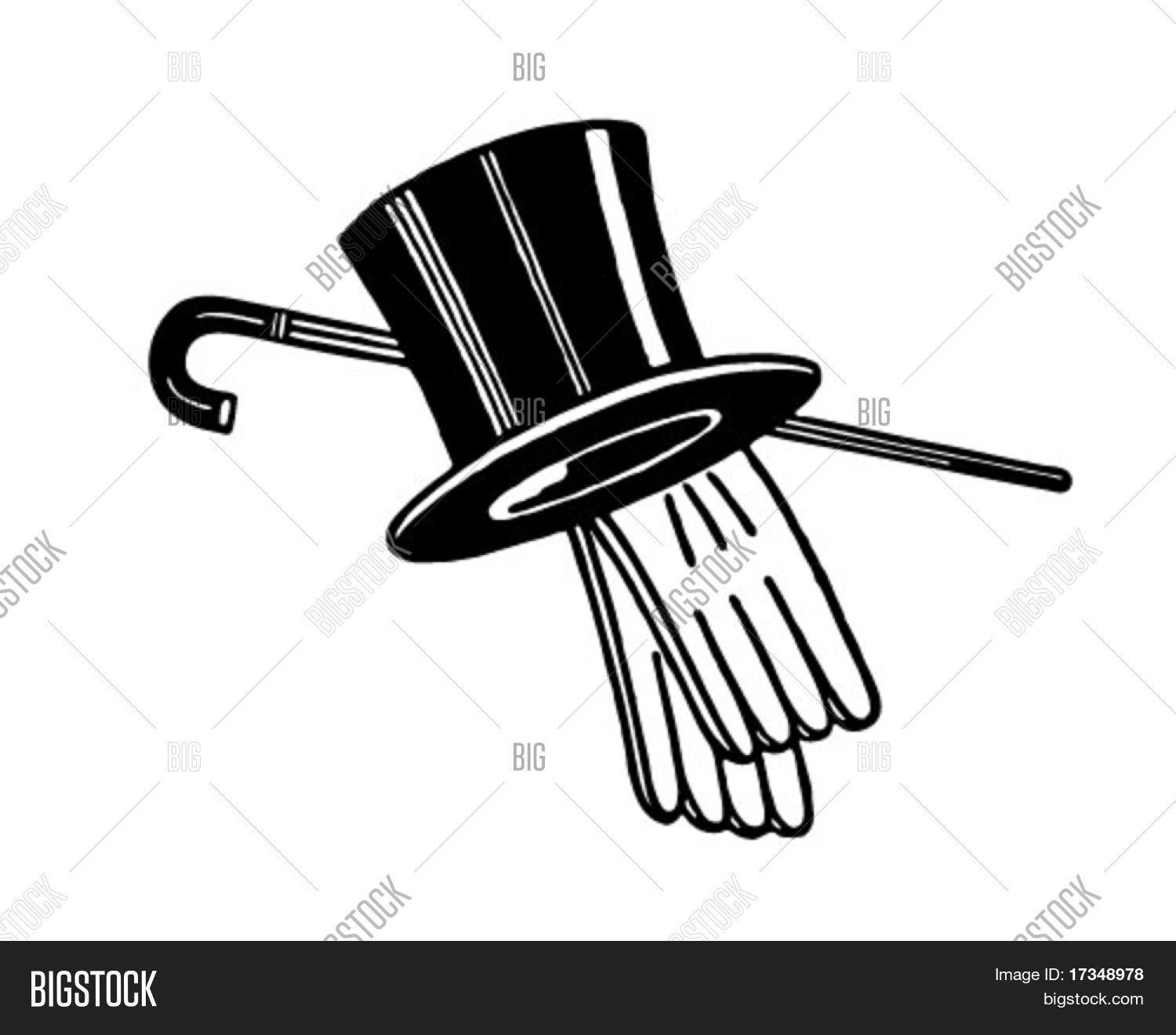 1500x1320 Top Hat, Gloves Cane