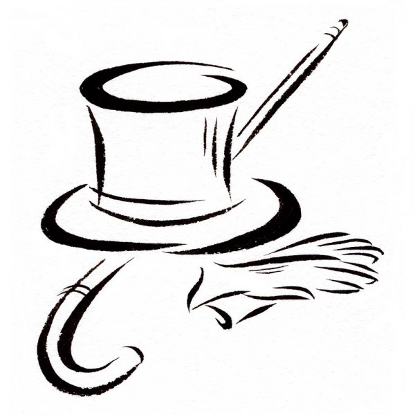 600x600 Top Hat And Cane Sandy Haight Illustration