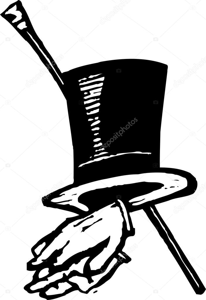 703x1023 Top Hat Clipart Glove