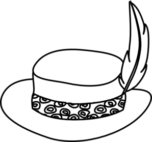 298x279 Hat Outline Clip Art