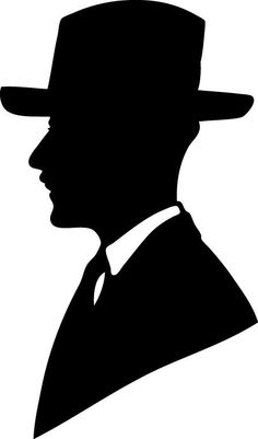 236x401 Victorian Man Silhouette Man Wearing A Top Hat Clip Art