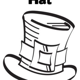 Top Hat Coloring Page | Free download on ClipArtMag