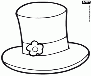 300x250 The Top Hat Of The Groom Coloring Page Printable Game