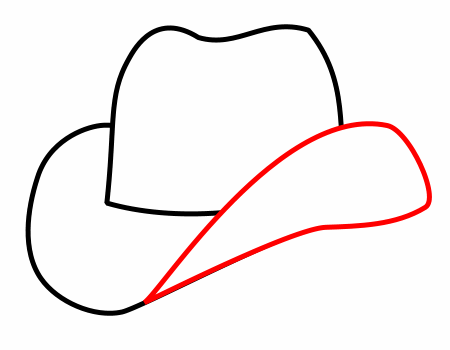 450x350 Drawing A Cartoon Cowboy Hat