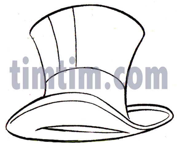 576x480 Free Drawing Of A Top Hat Bw From The Category Beauty Amp Fashion