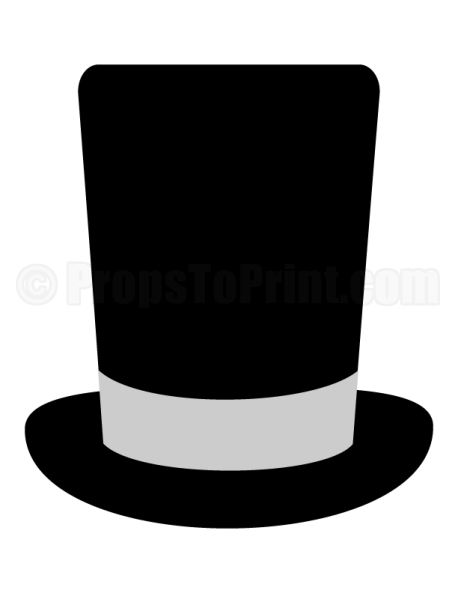 458x593 Printable Top Hat Photo Booth Prop. Create Diy Props With Our Free