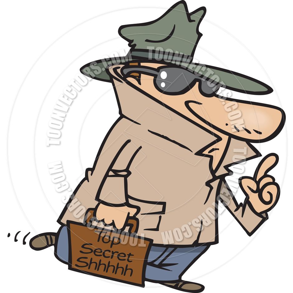 940x940 Cartoon Top Secret Agent By Ron Leishman Toon Vectors Eps