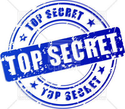 400x350 Blue Stamp Print With Words Top Secret Royalty Free Vector Clip