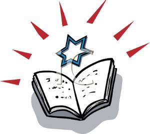 300x268 Star Of David Over The Torah Clip Art Image